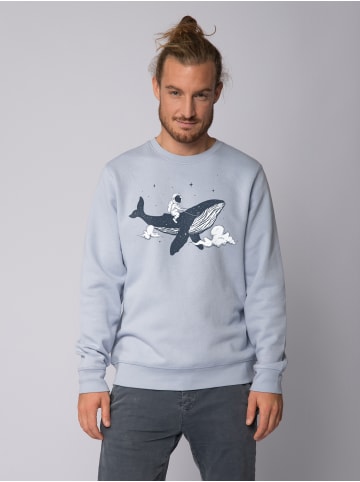 wat? Apparel Sweatshirt Spacewhale in Serene Blue
