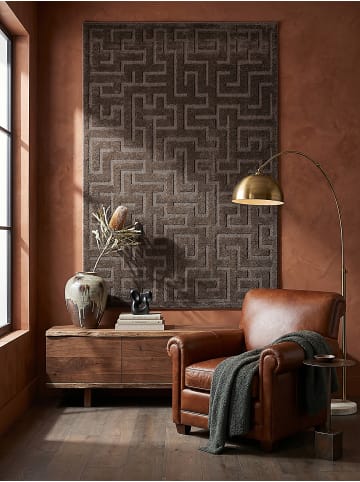 KADIMA DESIGN Teppichläufer Geometrisch pflegeleicht Wohnzimmer Schlafzimmer Flur in Braun