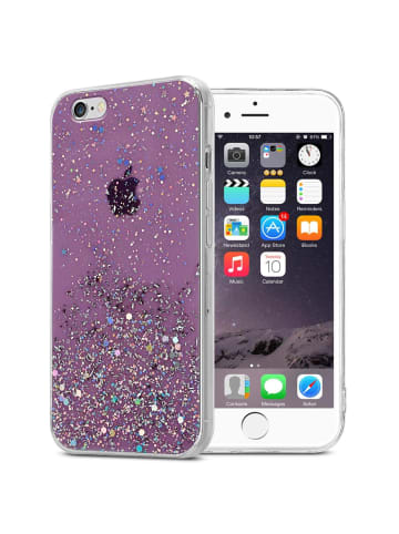 cadorabo Hülle für Apple iPhone 6 / 6S Glitter in Lila mit Glitter