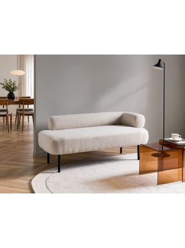Beliani Chaiselongue MIRMANDE Weiß/Schwarz - (W) 153 x (H) 65 x (L) 70 cm rechtsseitig