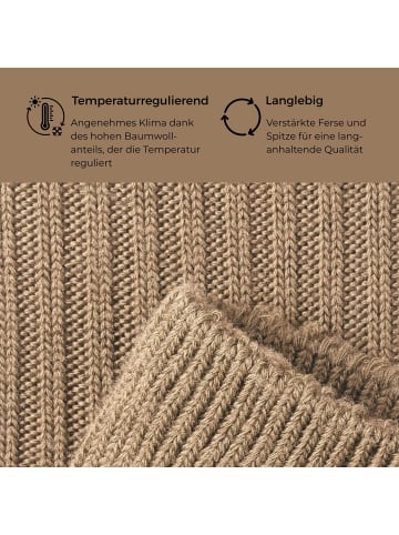 von Jungfeld Socken Merino in Wheat Beige
