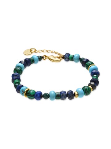Luxenter Armband mit natürlichem Lapislazuli, 18-karätig vergoldet – Arru
