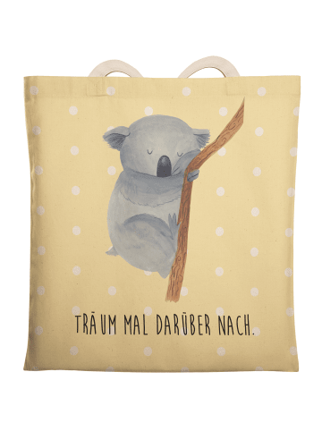 Mr. & Mrs. Panda Tasche Koalabär mit Spruch in Gelb Pastell