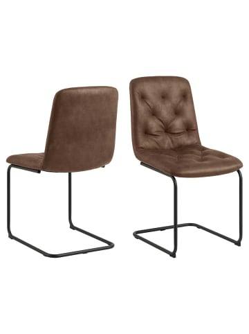 ebuy24 Esszimmerstuhl Kira Braun 2er Set