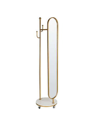 Beliani Kleiderständer LORENA in Gold/Weiß - (W) 44 x (H) 172 x (L) 10 cm