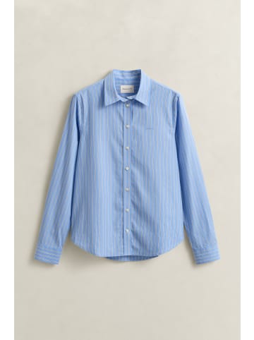 Gant Classic Popeline Hemd mit Streifen in Palace Blue