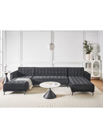 Beliani 3-tlg Schlafsofa ABERDEEN in Schwarz