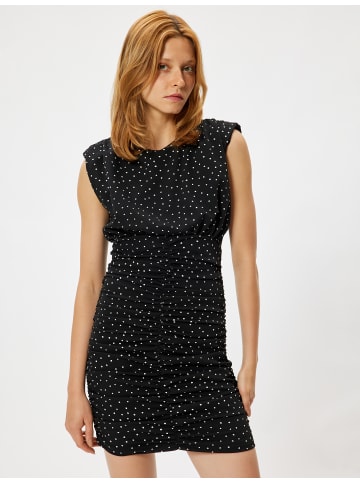 KOTON Kleid in Schwarz Gemustert