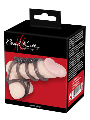 Bad Kitty P*nis- und Hodenring P*nis/Hodenring in schwarz