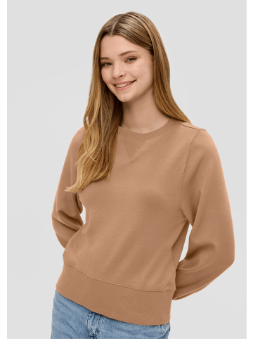 QS Sweatshirt langarm in Braun