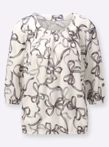 WITT WEIDEN Druckbluse in champagner-graphit-bedruckt