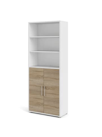 ebuy24 Büroregal Prisme Weiß 89 x 40 cm