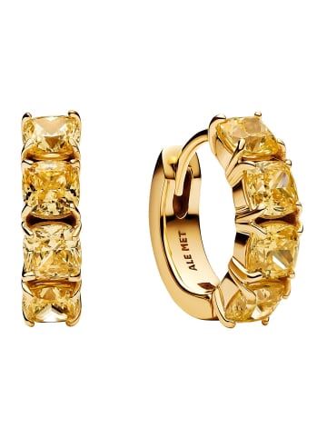Pandora Damen-Ohrringe Creolen Goldfarben Gelb