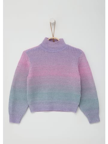 s.Oliver Strickpullover langarm in Lila-mehrfarbig
