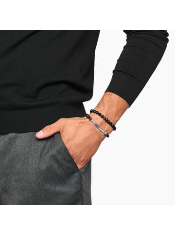 Thomas Sabo Gravur-Armband Obsidian in silber, bunt
