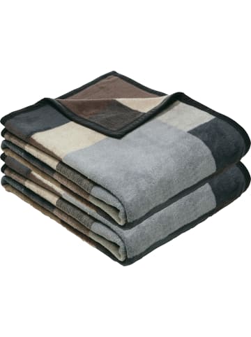 Erwin Müller Wohndecke 2er-Pack Palermo in grau