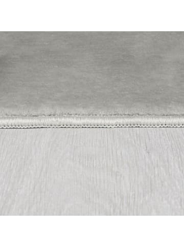 KADIMA DESIGN Teppich Polyester Latex, Klassischer Zimmerteppich, Weicher Flor in Grau