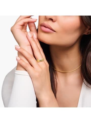 Thomas Sabo Ring Krokodilpanzer Breit in gold
