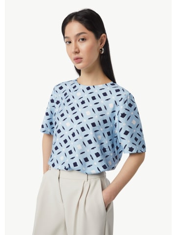 comma CI Bluse kurzarm in Blau