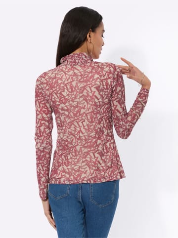 creation L Stehkragenshirt in kirsche-sand-bedruckt