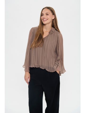 SAINT TROPEZ Langarm-Bluse NuriSZ A-shape in Pine Bark