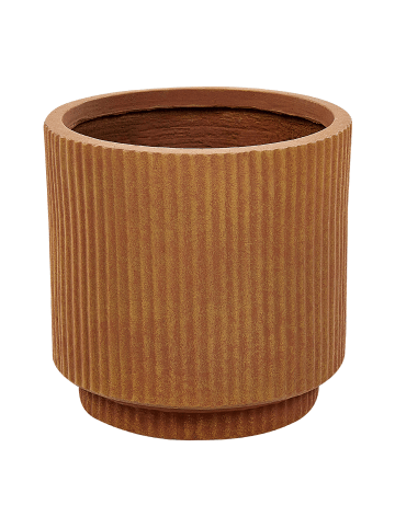 Beliani Outdoor Blumentopf DARIA in Braun - (W) 24 x (H) 24 x (L) 24 cm