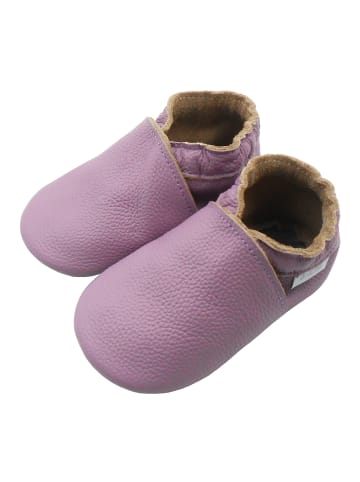 Basrakids Baby Krabbelschuhe aus Leder, weiche Lauflernschuhe mit rutschfester Sohle 