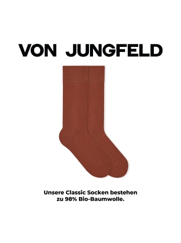 von Jungfeld Classic Socken Herbstfarben in Brick Red