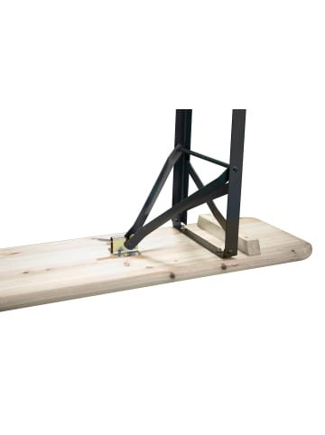 ebuy24 Picknicktisch Guniess Schwarz 60 x 200 cm