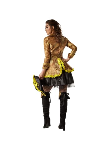 tectake Seeräuber/Freibeuter, in schwarz/gelb, Gr. L, Kleid mit Schnürung