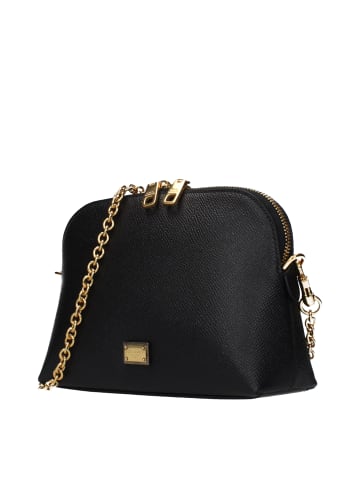 Dolce & Gabbana Schwarz Leder Schulter Tasche