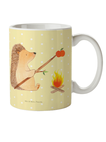 Mr. & Mrs. Panda Trinkbecher Igel Grillen ohne Spruch in Gelb Pastell