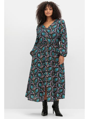 sheego by Joe Browns Kleid in schwarz-gemustert