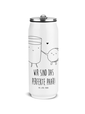 Mr. & Mrs. Panda Trinkbecher Milch Keks mit Spruch in Weiß