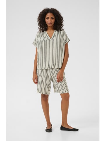 Kaffe Kurzarm-Bluse KAmilia in Moonstruck / Black Stripe