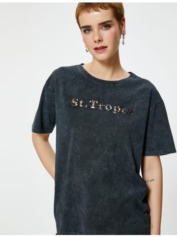 KOTON T-shirt in Anthrazit