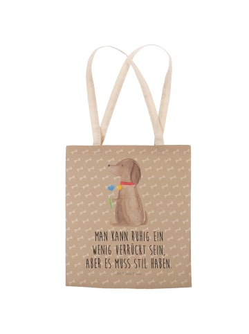 Mr. & Mrs. Panda Shopping Bag Hund Blume mit Spruch in Hundeglück