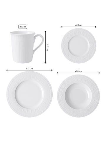Villeroy & Boch 24-tlg. Geschirr-Set Cellini in in weiß