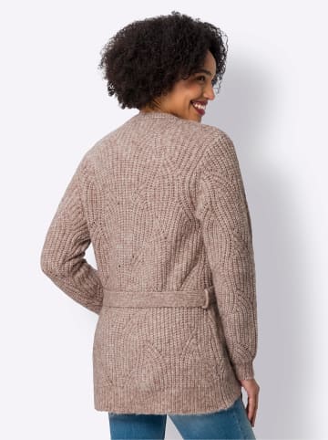Heine Strickjacke in champagner-cognac-meliert