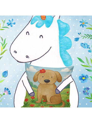 Mr. & Mrs. Panda Kopfkissen Hund Dame Design ohne Spruch in Weiß