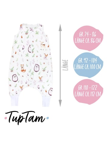 TupTam Baby Sommer Schlafsack mit Beinen ohne Ärmeln in grün/weiß