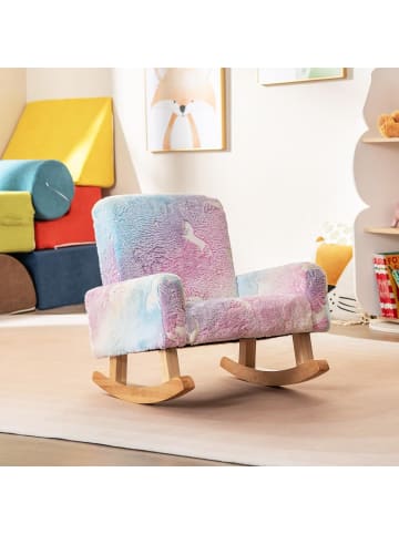 COSTWAY Schaukelstuhl Kinder von 3–5 Jahren in Bunt