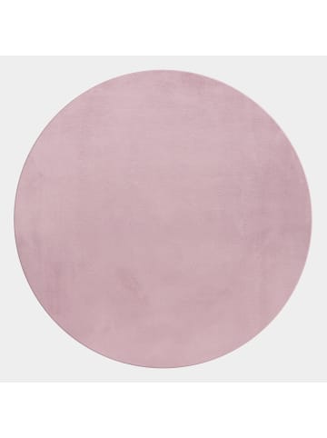 KADIMA DESIGN Teppich Kurzflor Waschbar Einfarbig NECKAR Strapazierfähig OEKO-TEX in Rosa