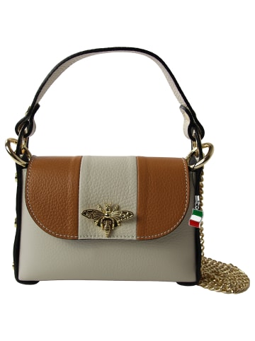 Florence Florence Umhängetasche Leder beige, braun ca. 19cm