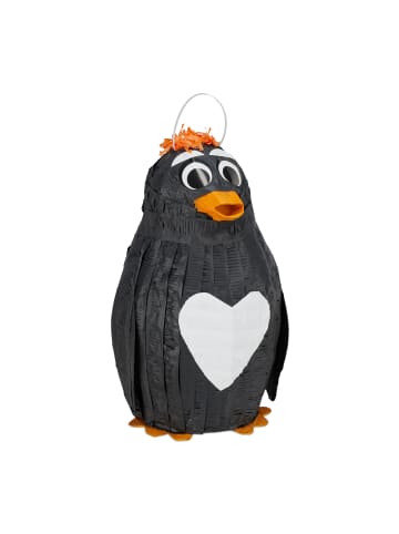 relaxdays 2 x Pinata Pinguin in Schwarz