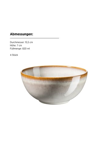 Mäser Frühstücksset, Steinzeug Smoky's in Weiß