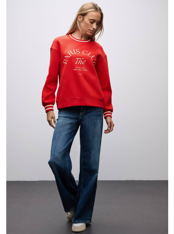 Street One 'Loose Fit Print Sweatshirt' Rot