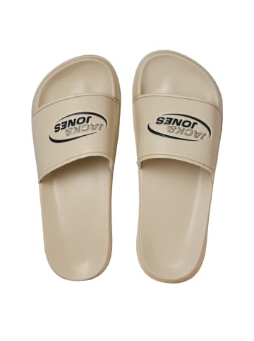 Jack and Jones JFWOSCAR Logo Slider in Beige