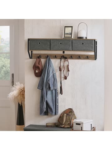 SoBuy Wandgarderobe in Anthrazit - (W) 31 x (H) 30 x (L) 100 cm