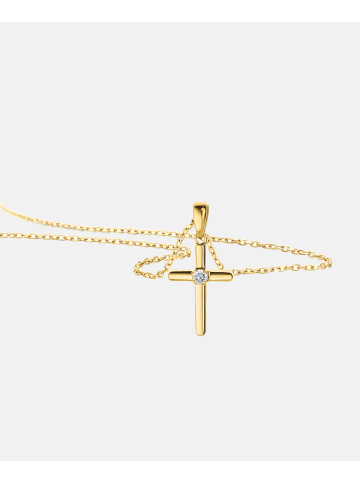 Diamant L'éternel Halskette aus 375 Gelbgold mit Diamant